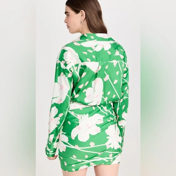 Monse Print Wrap Shirt Dress
